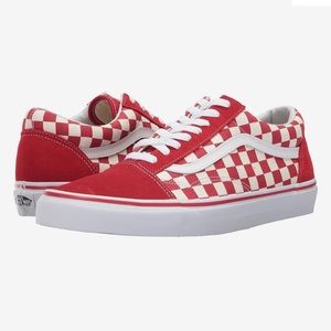 red and white checkered vans old skool